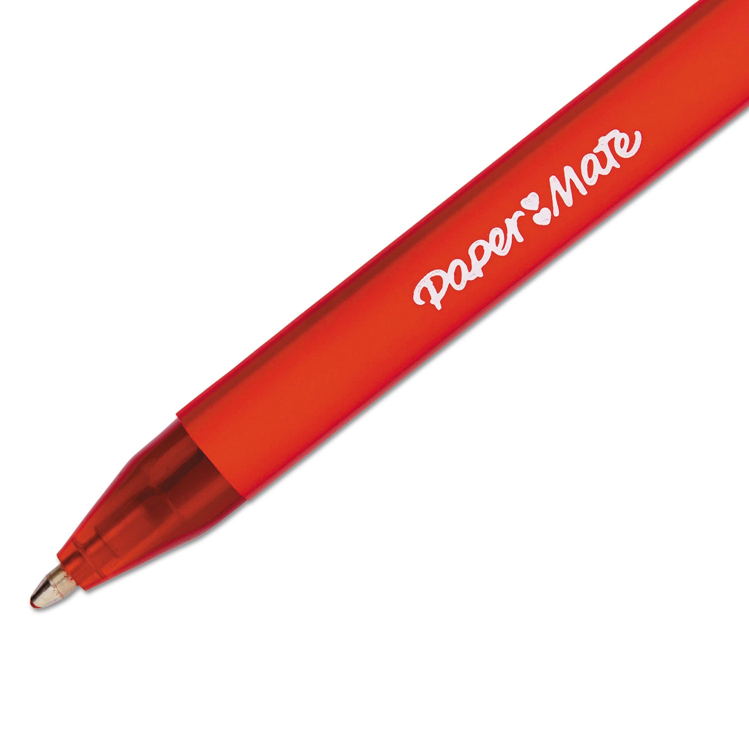 Paper Mate Comfort Mate Retractable Pens - Medium Pen Point - Retractable - Red Ink - Rubber Barrel - 1 Dozen