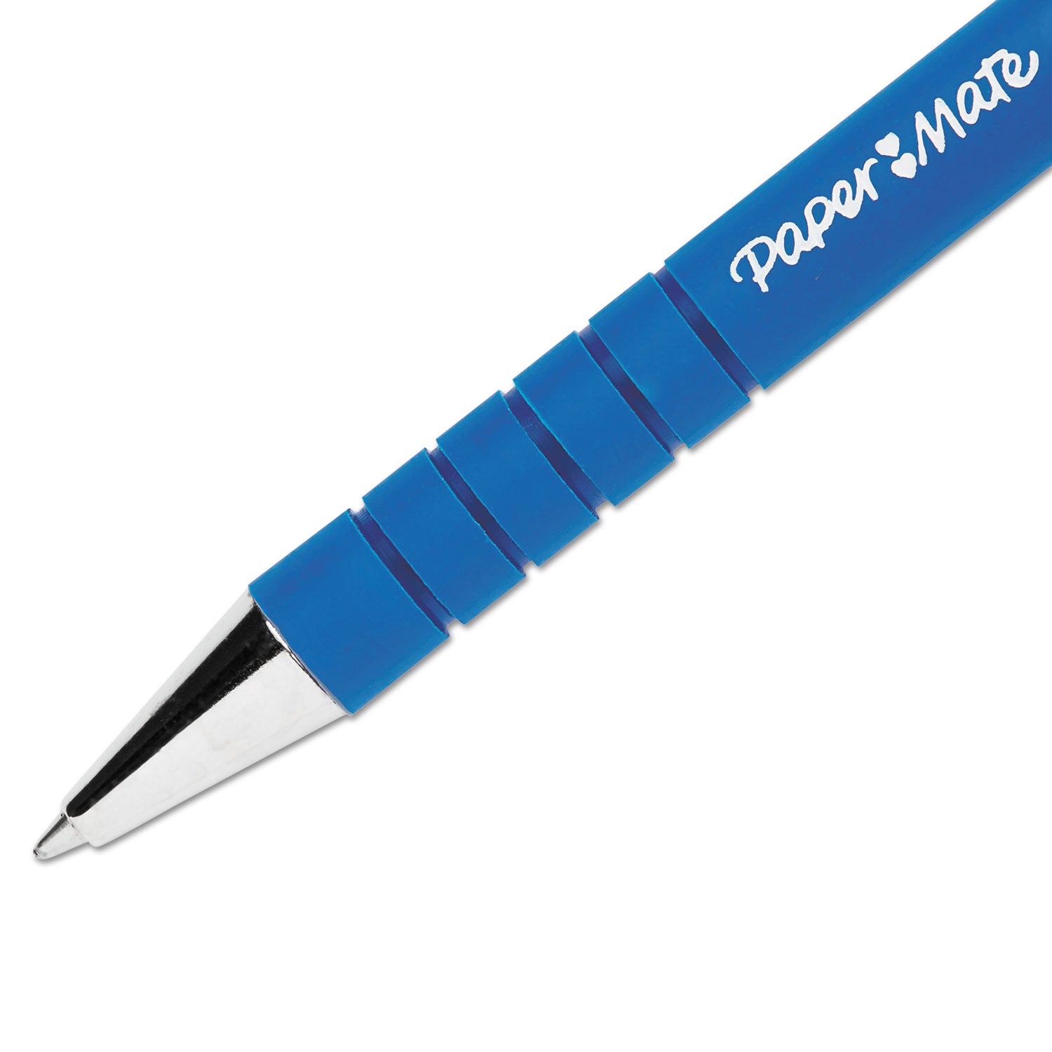 Paper Mate Flexgrip Ultra Retractable Pens - Fine Pen Point - Refillable - Retractable - Blue Ink - Alcohol Based - Rubber Barrel - 1 Dozen