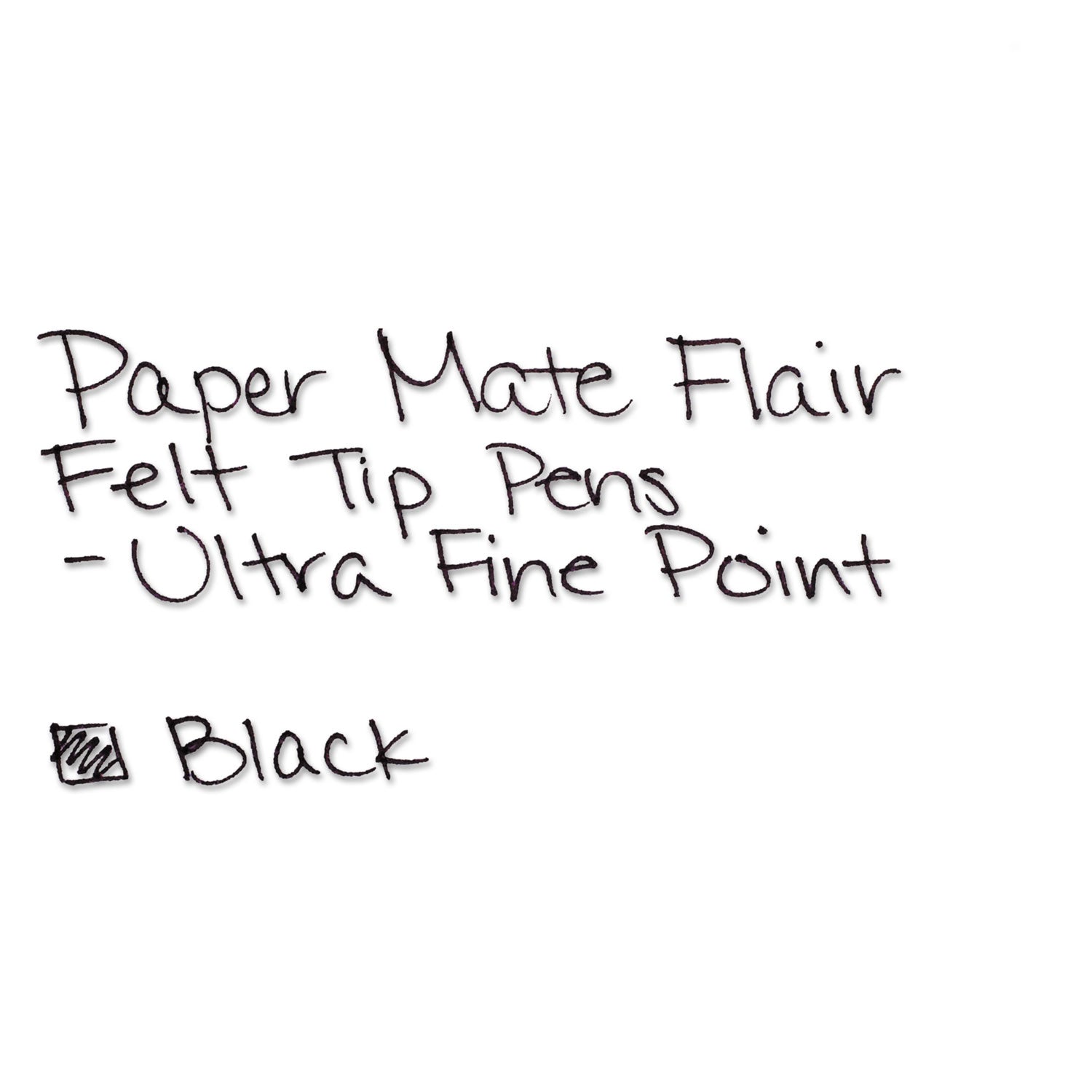 Paper Mate Flair Ultra Fine Pens - Ultra Fine Pen Point - Black Ink - Water Based - 1 Dozen