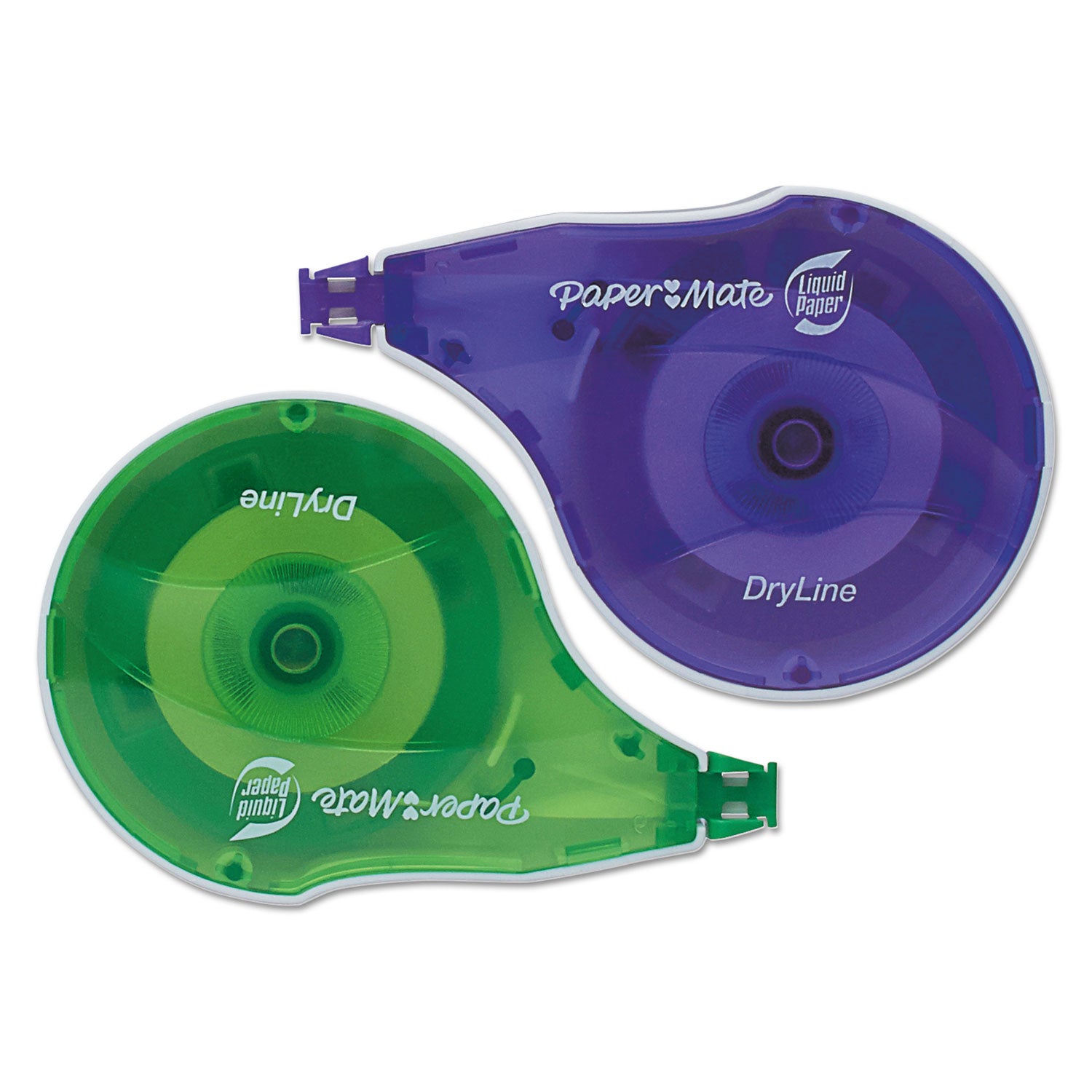 Paper Mate Liquid Paper DryLine Correction Tape - 0.20" Tape Width x 39.33 ft Tape Length - White Tape - Blue Dispenser - Break Resistant, Non-refillable, Tear Resistant - Blue - 10 / Pack