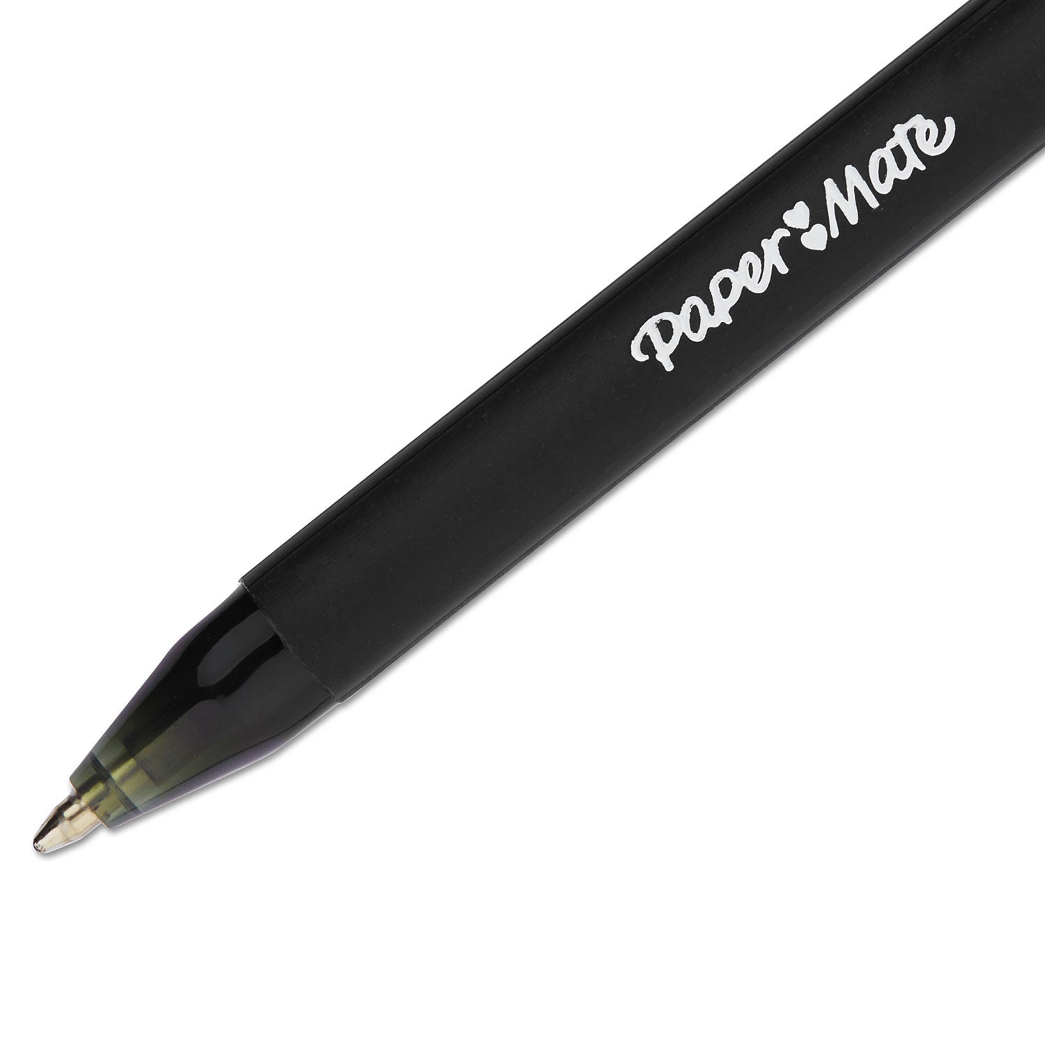 Paper Mate Comfort Mate Retractable Pens - Fine Pen Point - Retractable - Black Ink - Rubber Barrel - 1 Dozen