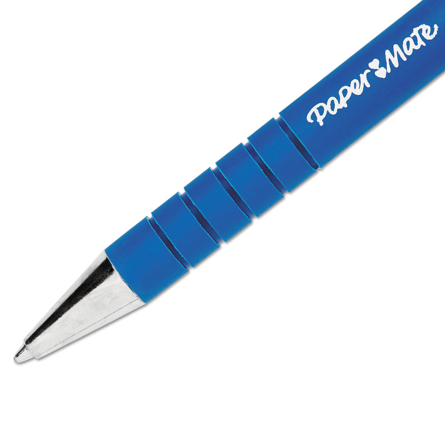 Paper Mate Flexgrip Ultra Retractable Pens - Medium Pen Point - Refillable - Retractable - Blue Ink - Rubber Barrel - 1 Dozen