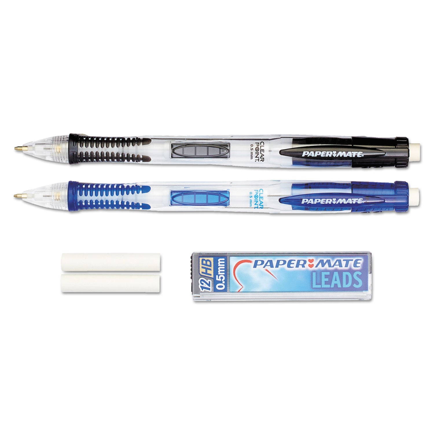 0.5 mm Black Lead - #2 - Refillable - Assorted Plastic Barrel - 2 / Pack