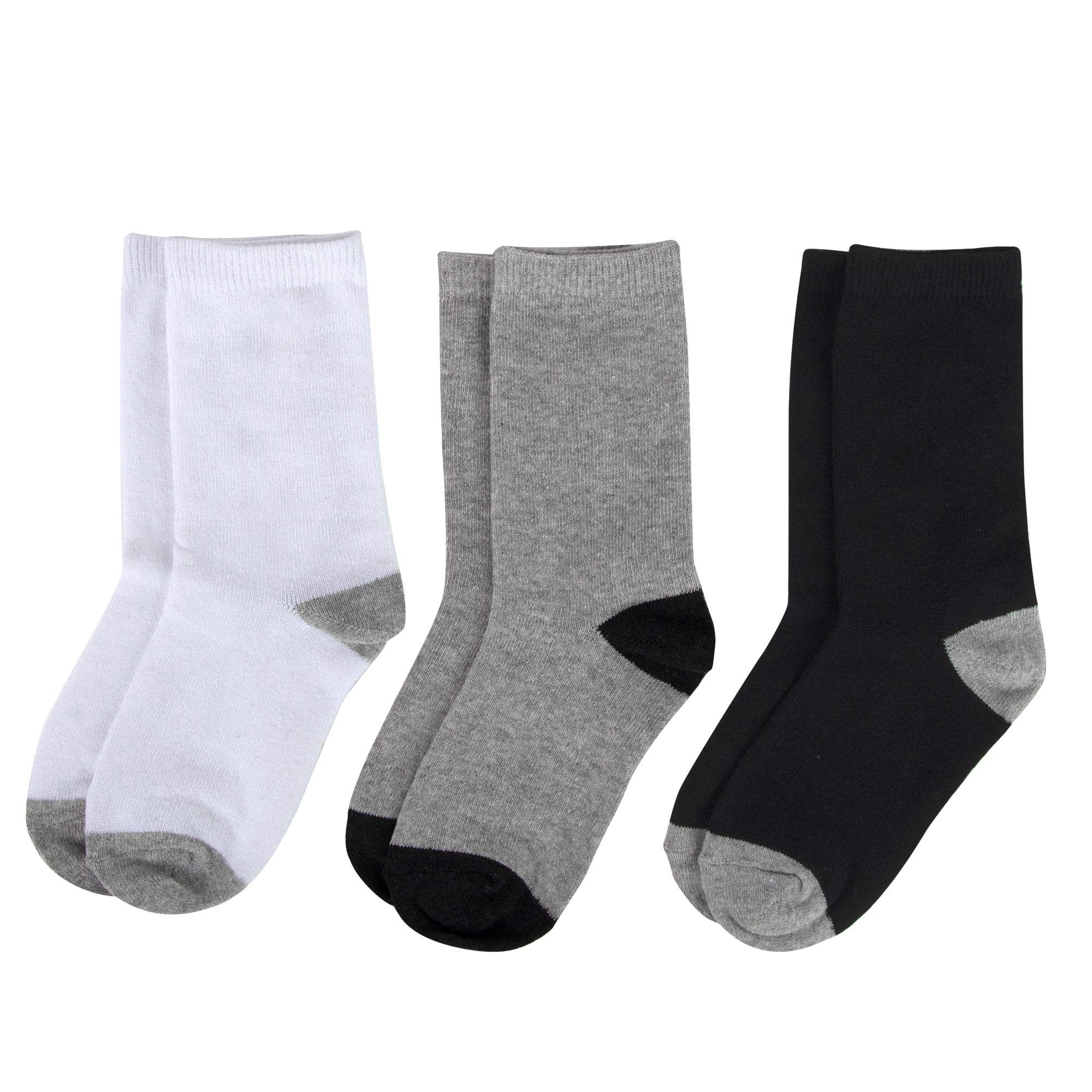 Children's Color Block Crew Socks - 3 Colors  - 100 pairs in the Pack