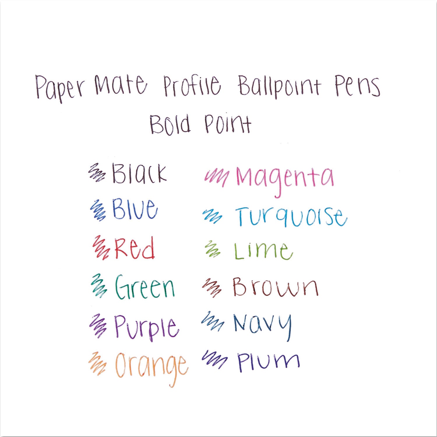 Paper Mate Retractable Profile Ballpoint Pens - 1.4 mm Bold Pen Point - Retractable - Blue Ink - Gel-based - Blue Barrel - 1 Dozen