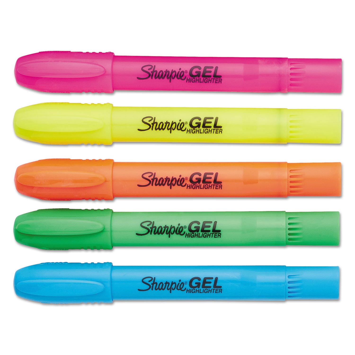 Bullet Marker Point - Fluorescent Blue, Fluorescent Green, Fluorescent Orange, Fluorescent Pink, Fluorescent Yellow Ink - Gel-based - 5 / Set
