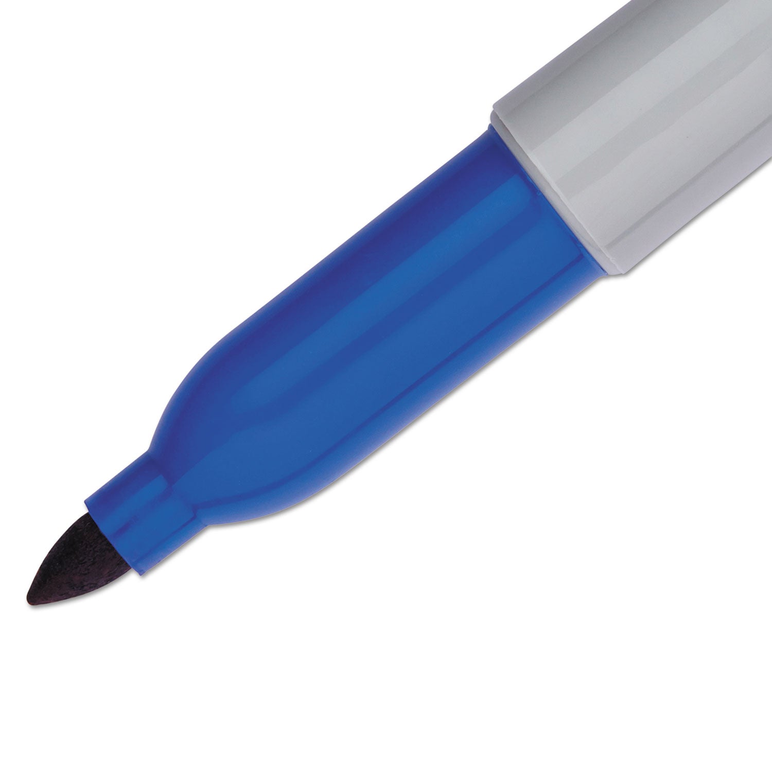 Sharpie Permanent Marker, Bold/Fine Point, Blue Ink, 1 Dozen