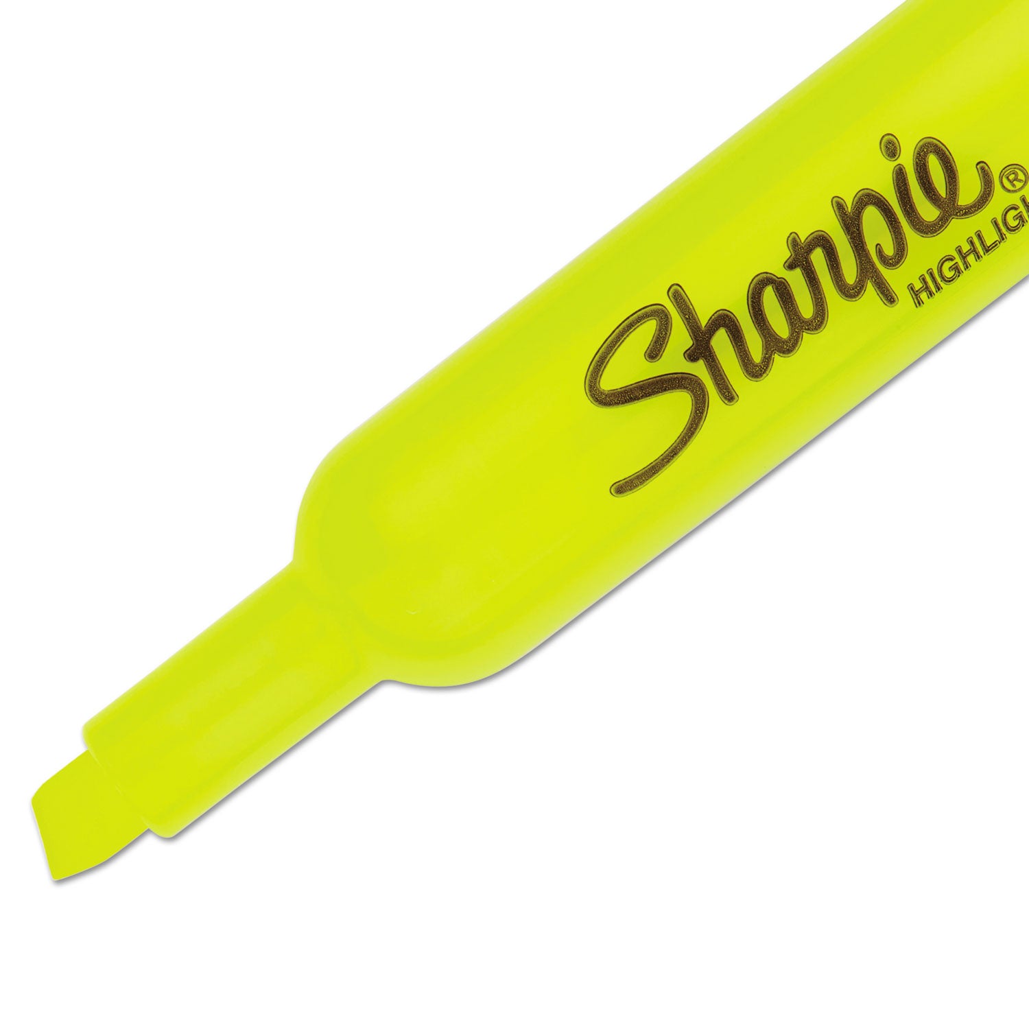 Chisel Marker Point - Fluorescent Yellow Ink - 4 / Pack
