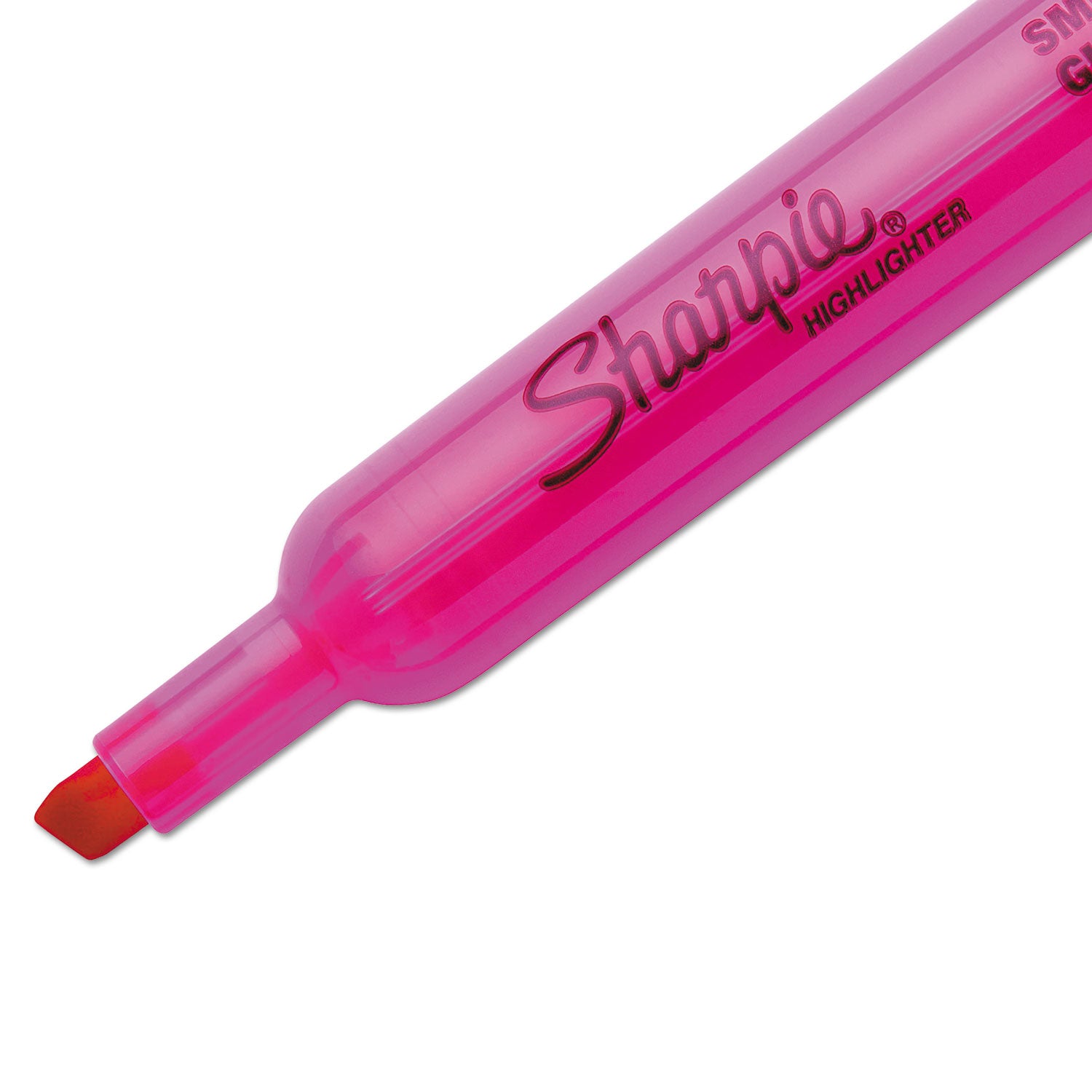 Sharpie Highlighter - Chisel Marker Point - Pink Ink - 1 Dozen