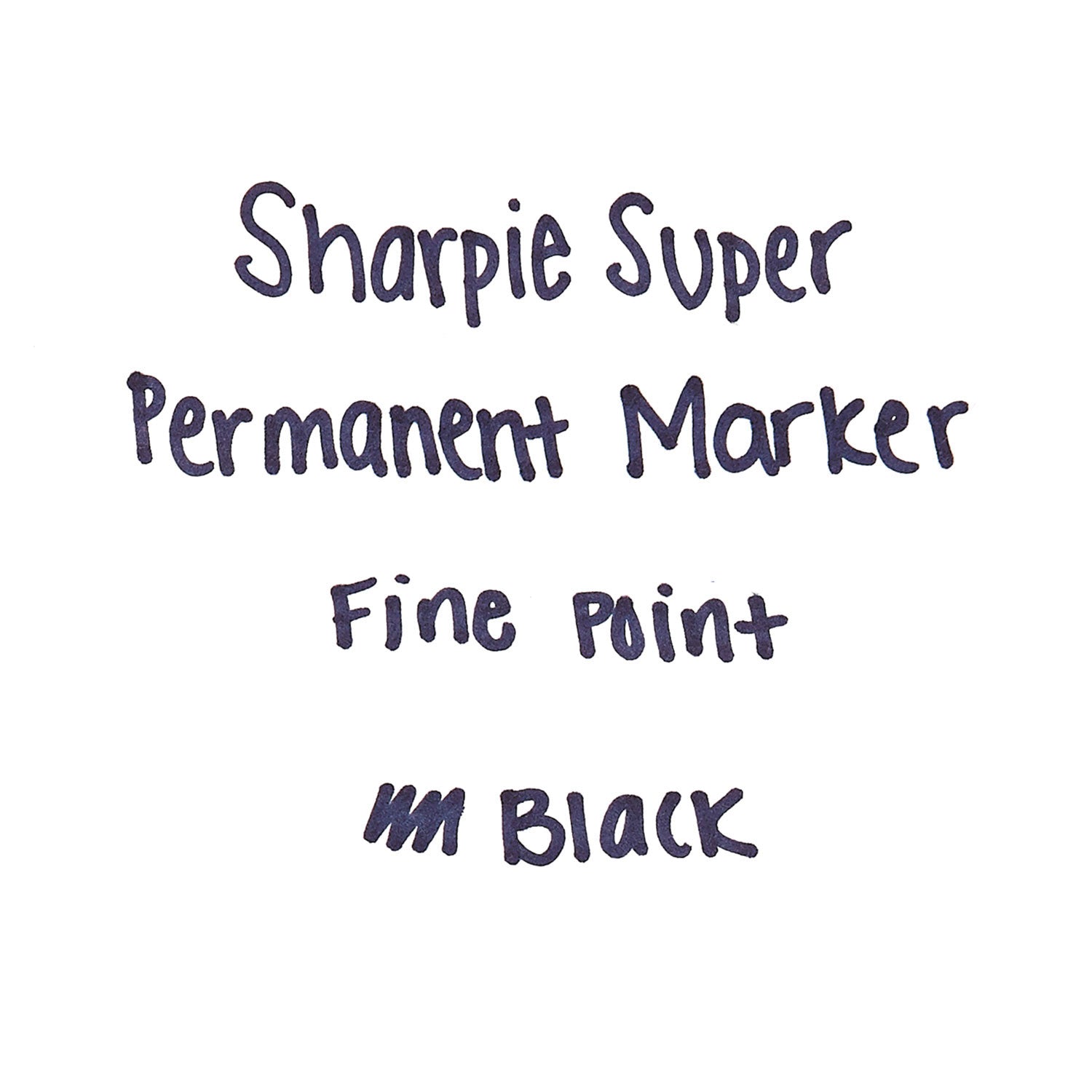 Sharpie Super Permanent Marker - Bold, Fine Marker Point - Black Ink - Plastic Barrel - 6 / Pack