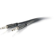 C2G 757120226017 6 Feet Slim 3.5 Millimeter AUX Audio Cable - Black - First End: Mini-Phone Male - Second End: Mini-Phone Male