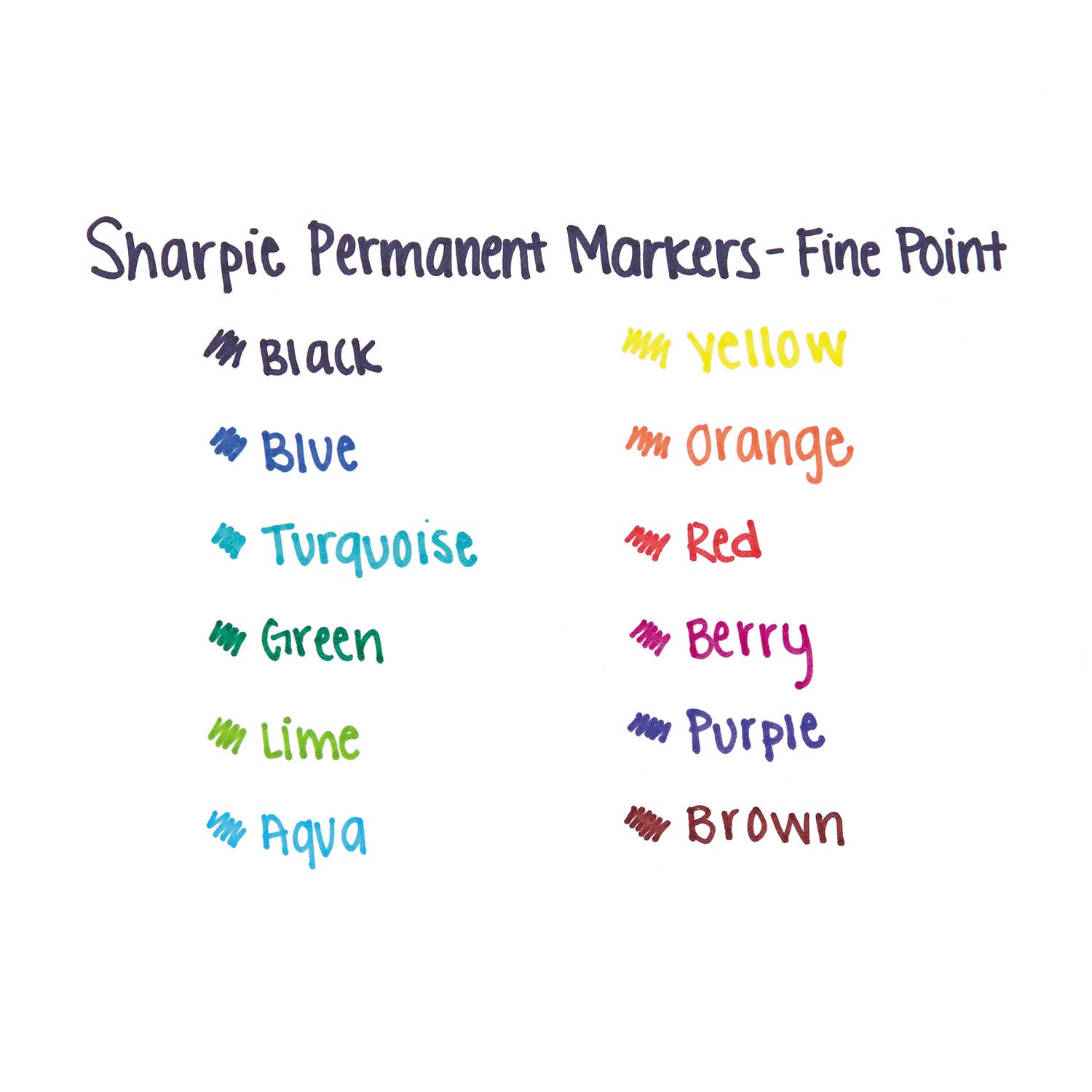 Sharpie Permanent Marker, Bold/Fine Point, Blue Ink, 1 Dozen