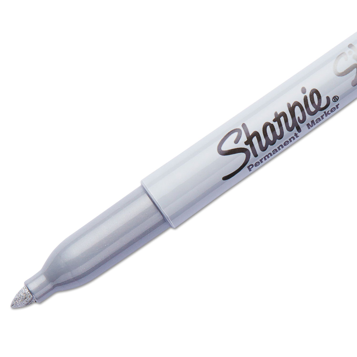 Sharpie Metallic Permanent Markers - 0.5 mm Fine Marker Point - Silver Ink - Silver Barrel - 4 / Pack