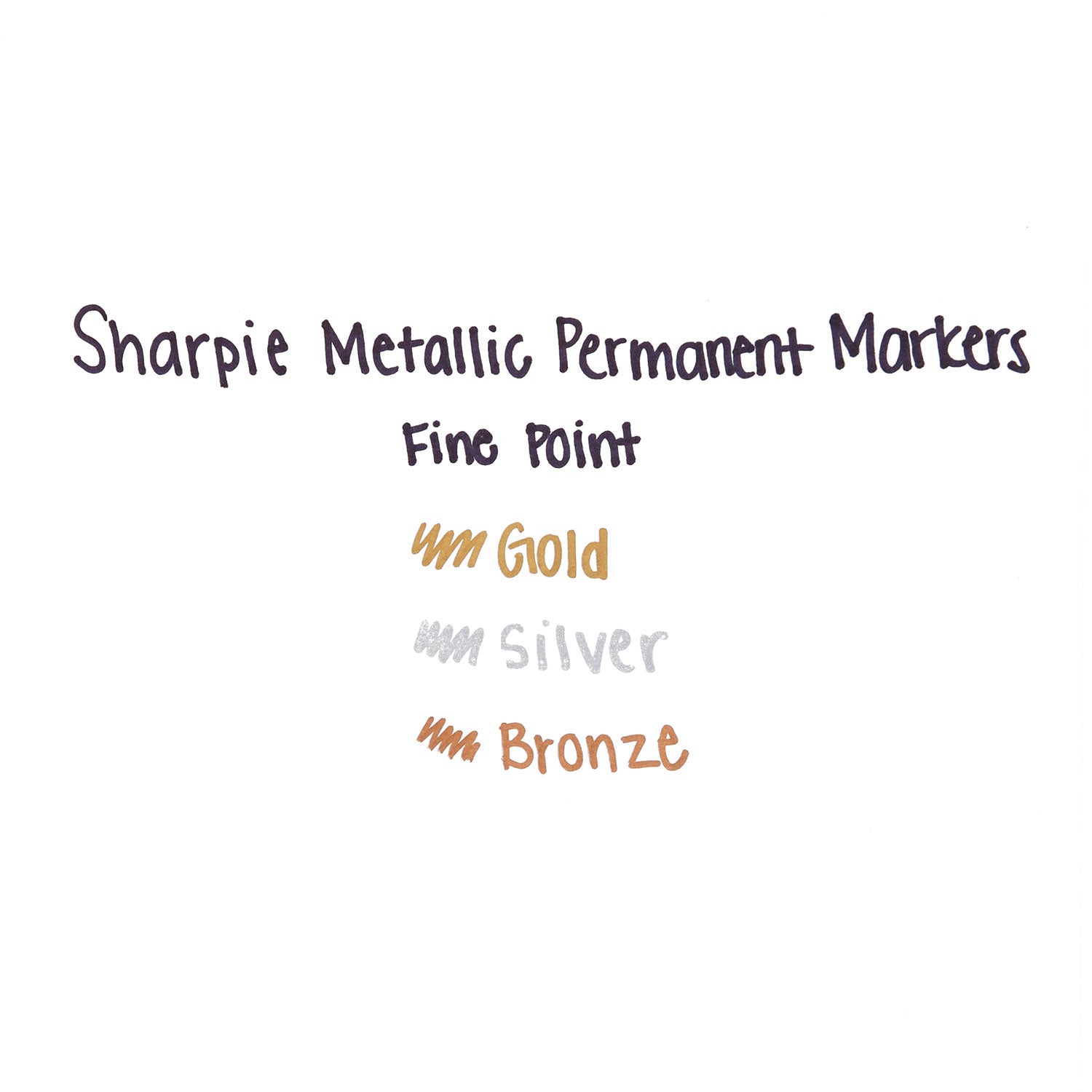 Sharpie Metallic Permanent Markers - 0.5 mm Fine Marker Point - Silver Ink - Silver Barrel - 4 / Pack