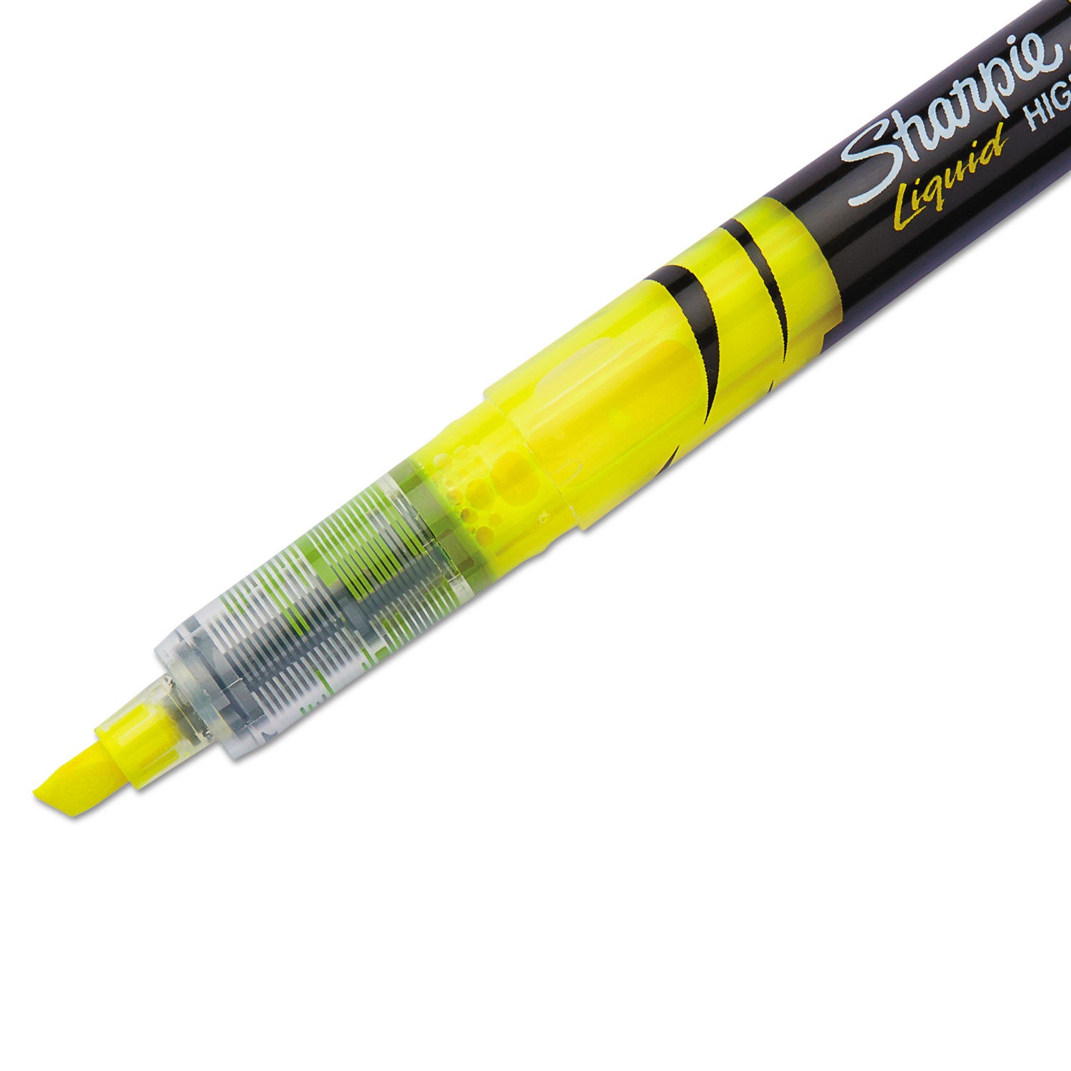 Sharpie Accent Highlighter - Liquid Pen - Micro Chisel Marker Point - Yellow Ink - Pigment-based - 1 Dozen