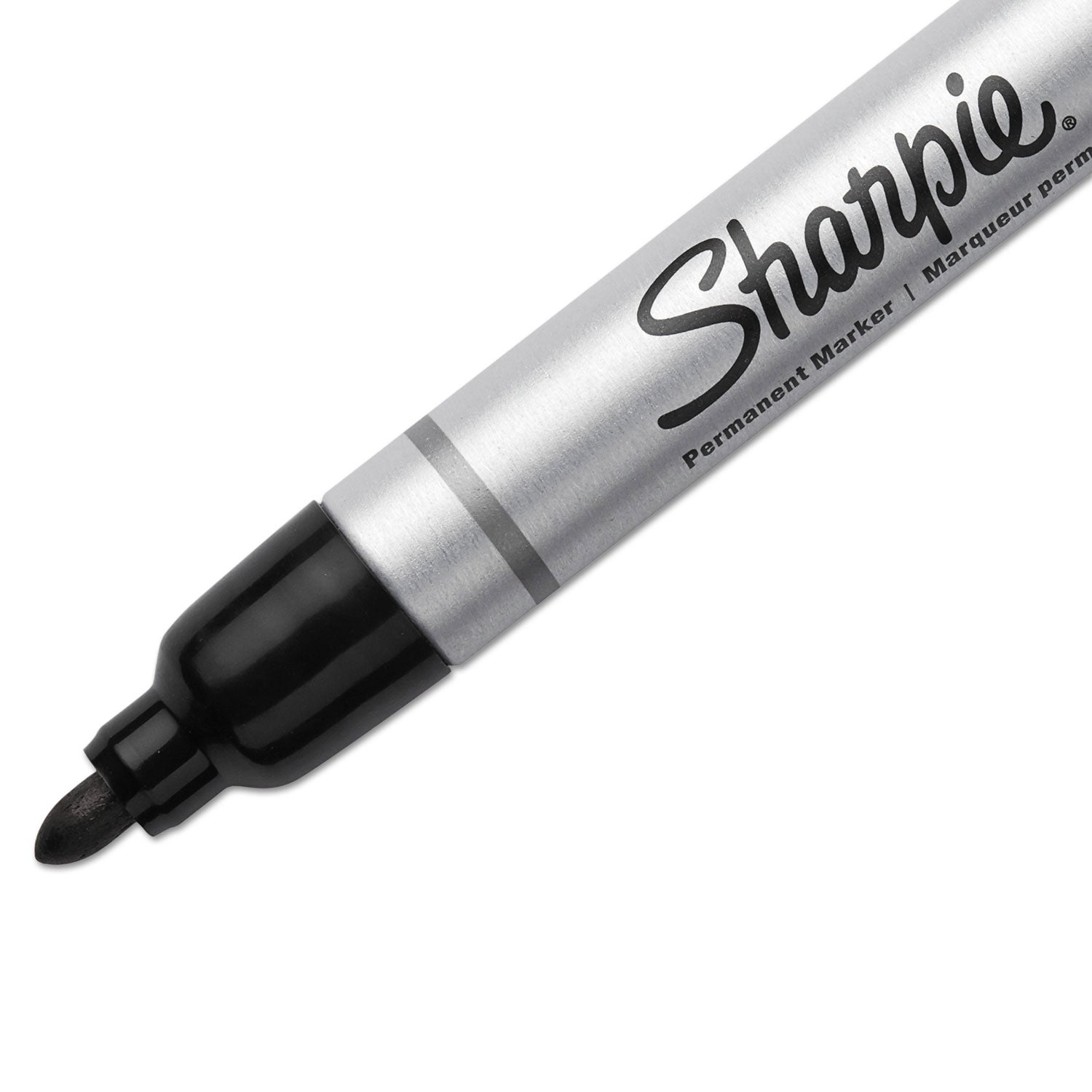 Sharpie Pro Permanent Marker - Bullet Marker Point - Black Ink - Metal Barrel - 1 Dozen