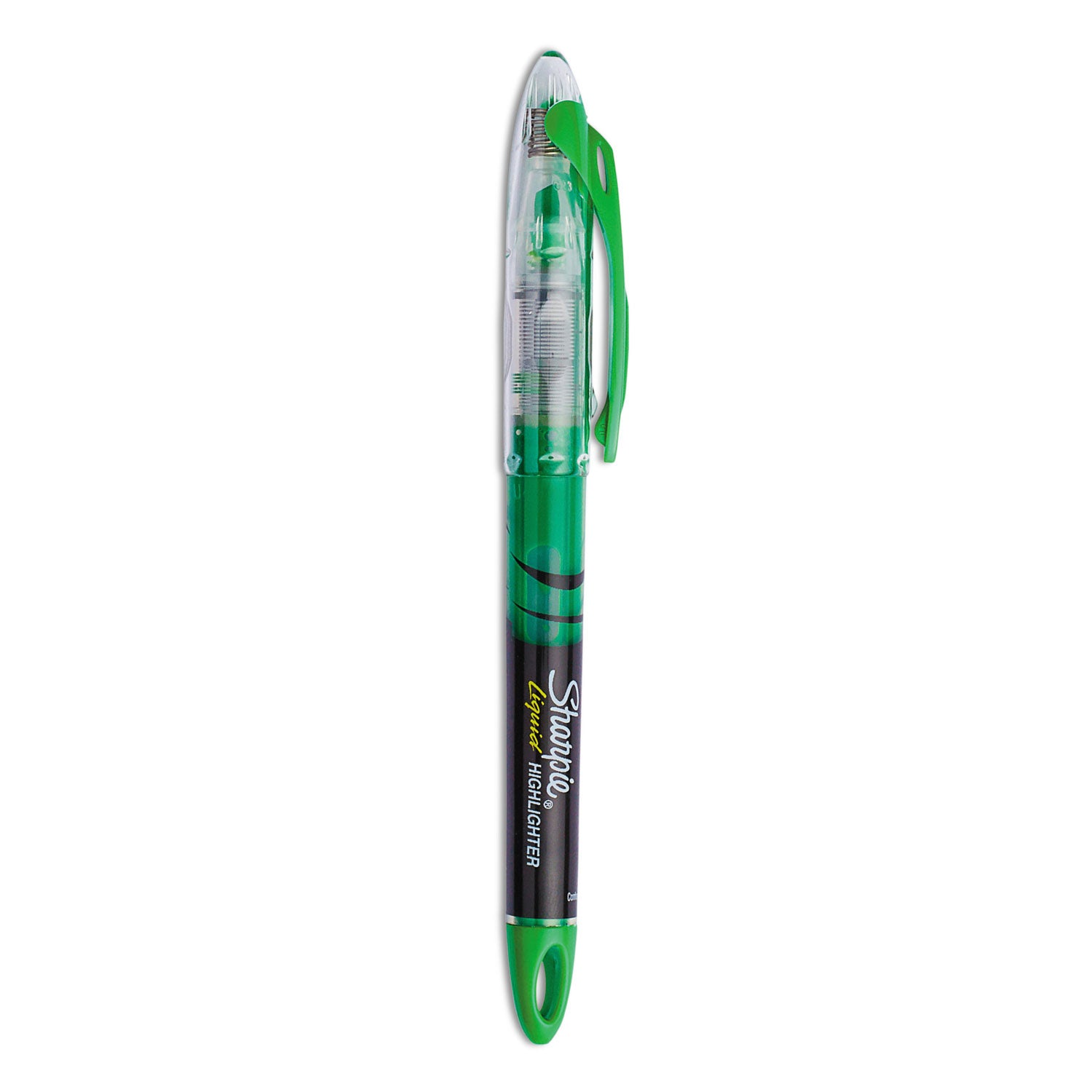 Sharpie Accent Highlighter - Liquid Pen - Micro Chisel Marker Point - Fluorescent Green Ink - Pigment-based - 1 Dozen