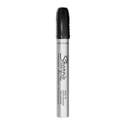 Chisel Marker Point - Black Ink - Metal Barrel - 1 Dozen
