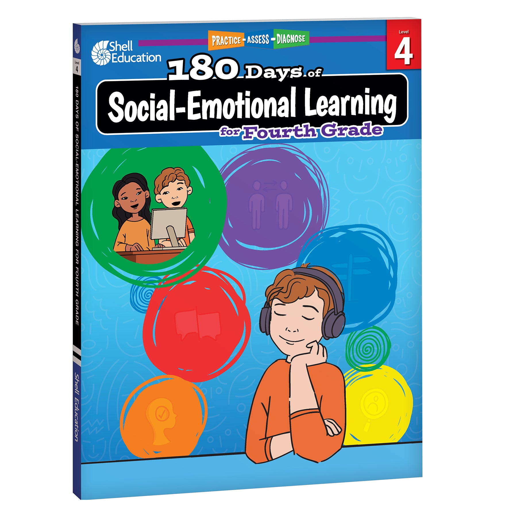 180 Days Social-Emotional Learning, Writing, & Spelling Grade 4: 3-Book Set