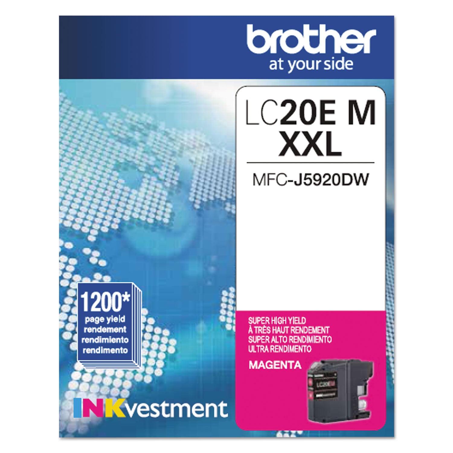 Brother LC-20EM Inkjet Ink Cartridge - Magenta - 1 Each