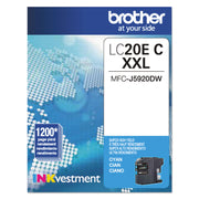 Brother LC-20EC Inkjet Ink Cartridge - Cyan - 1 Each