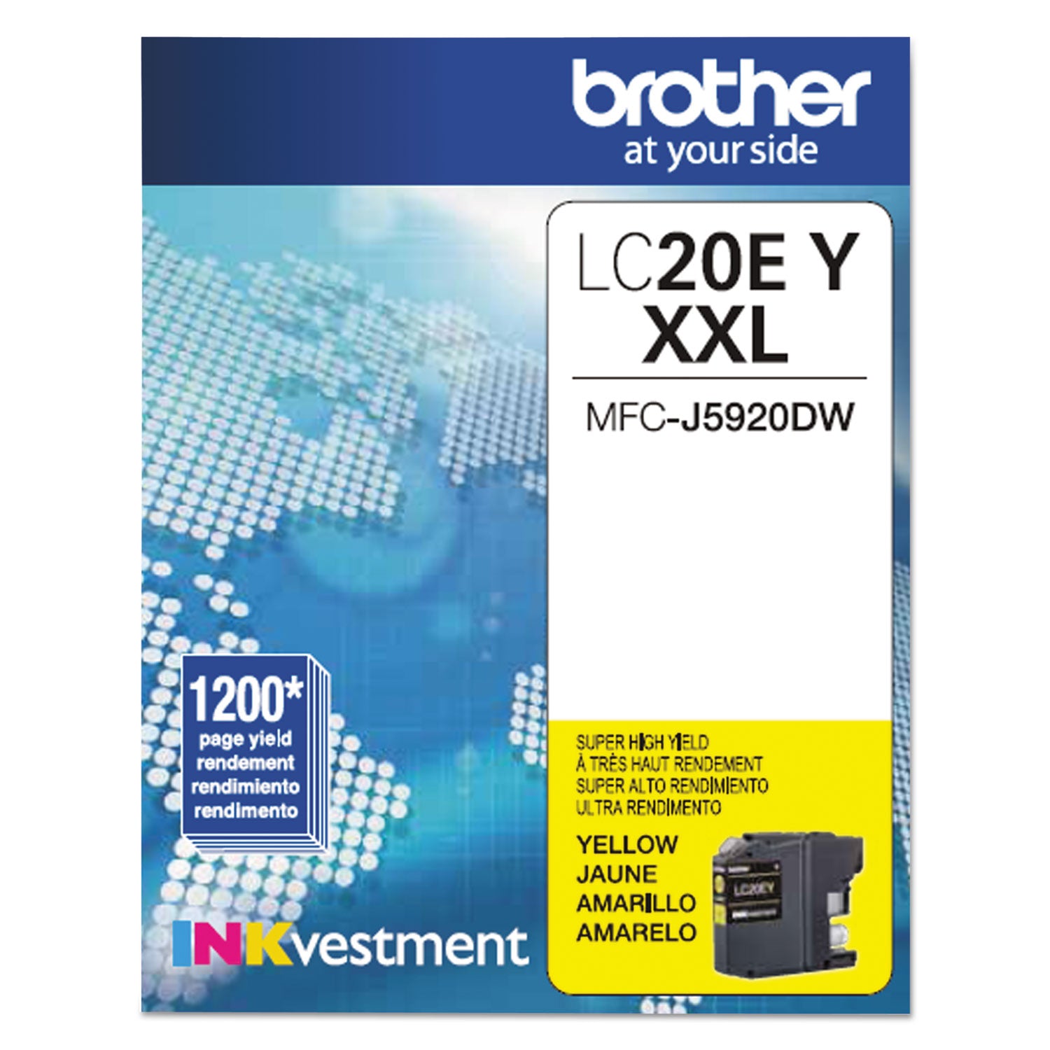 Brother LC-20EY Inkjet Ink Cartridge - Yellow - 1 Each