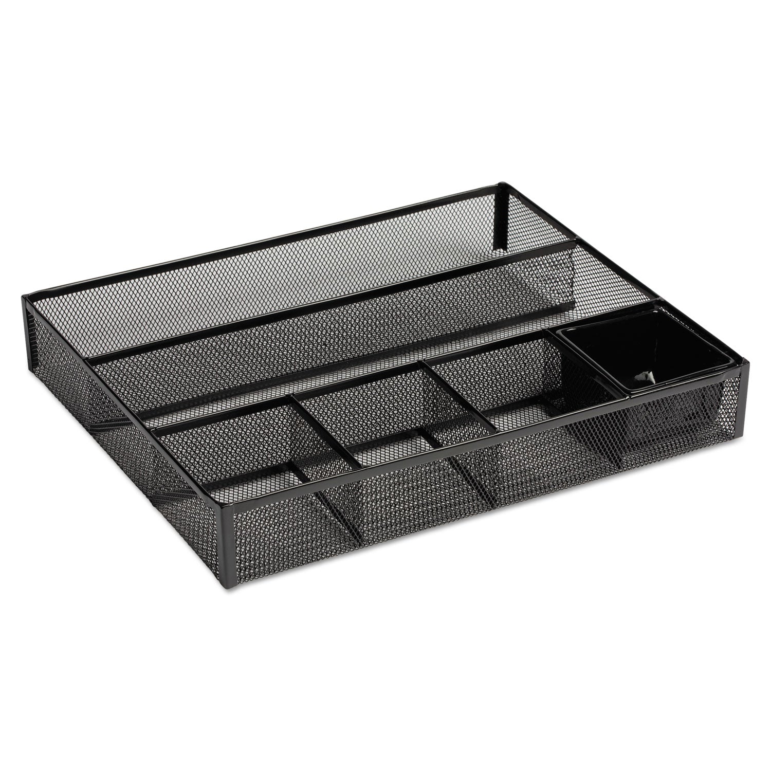 6 Compartment(s) - 2.38" Height x 15.18" Width x 11.88" Depth - Black - Steel - 1 Each