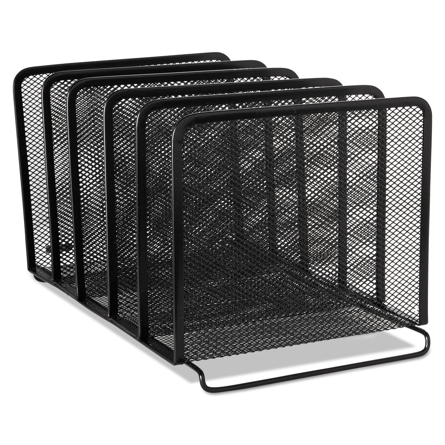 5 Compartment(s) - 7.50" Height x 8.50" Width x 14.25" Depth - Desktop - Stackable - Black - Steel - 1 Each