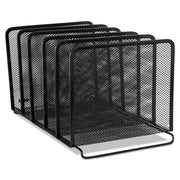 5 Compartment(s) - 7.50" Height x 8.50" Width x 14.25" Depth - Desktop - Stackable - Black - Steel - 1 Each