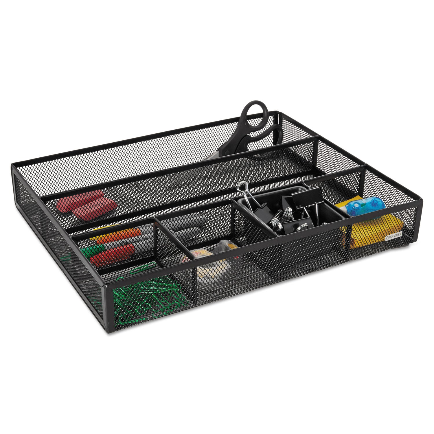 6 Compartment(s) - 2.38" Height x 15.18" Width x 11.88" Depth - Black - Steel - 1 Each