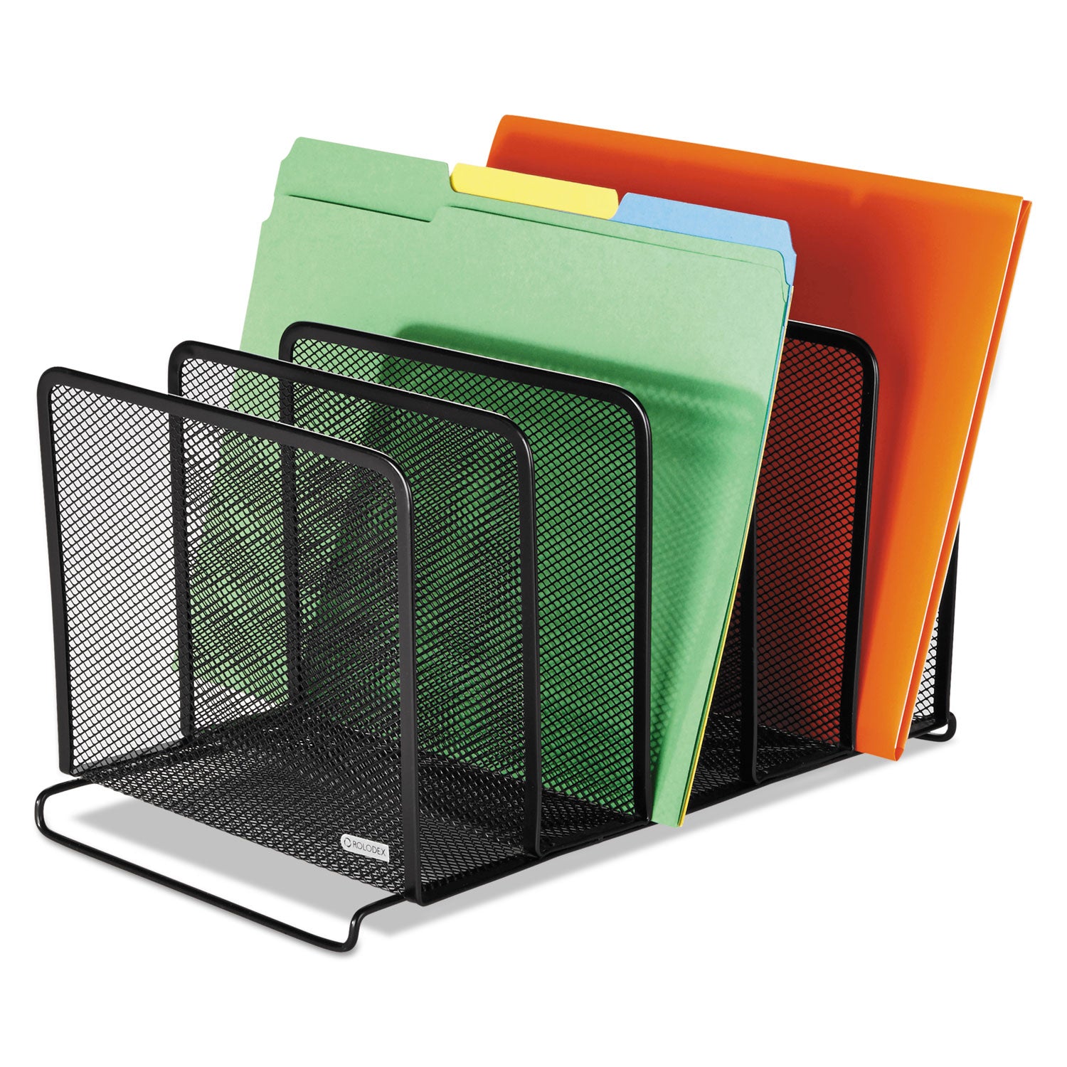 5 Compartment(s) - 7.50" Height x 8.50" Width x 14.25" Depth - Desktop - Stackable - Black - Steel - 1 Each