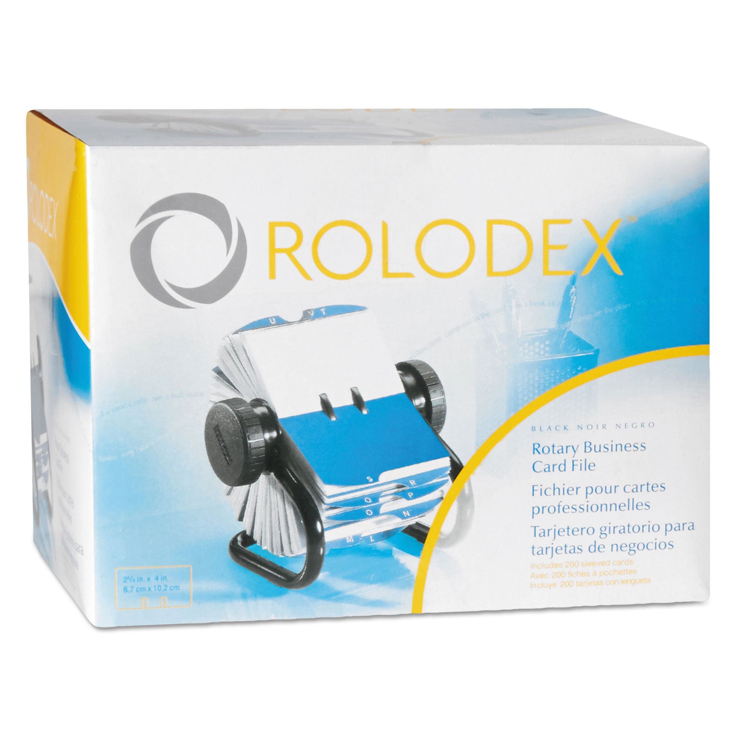 400 Card Capacity - For 2.63" x 4" Size Card - 24 Index Guide - Black