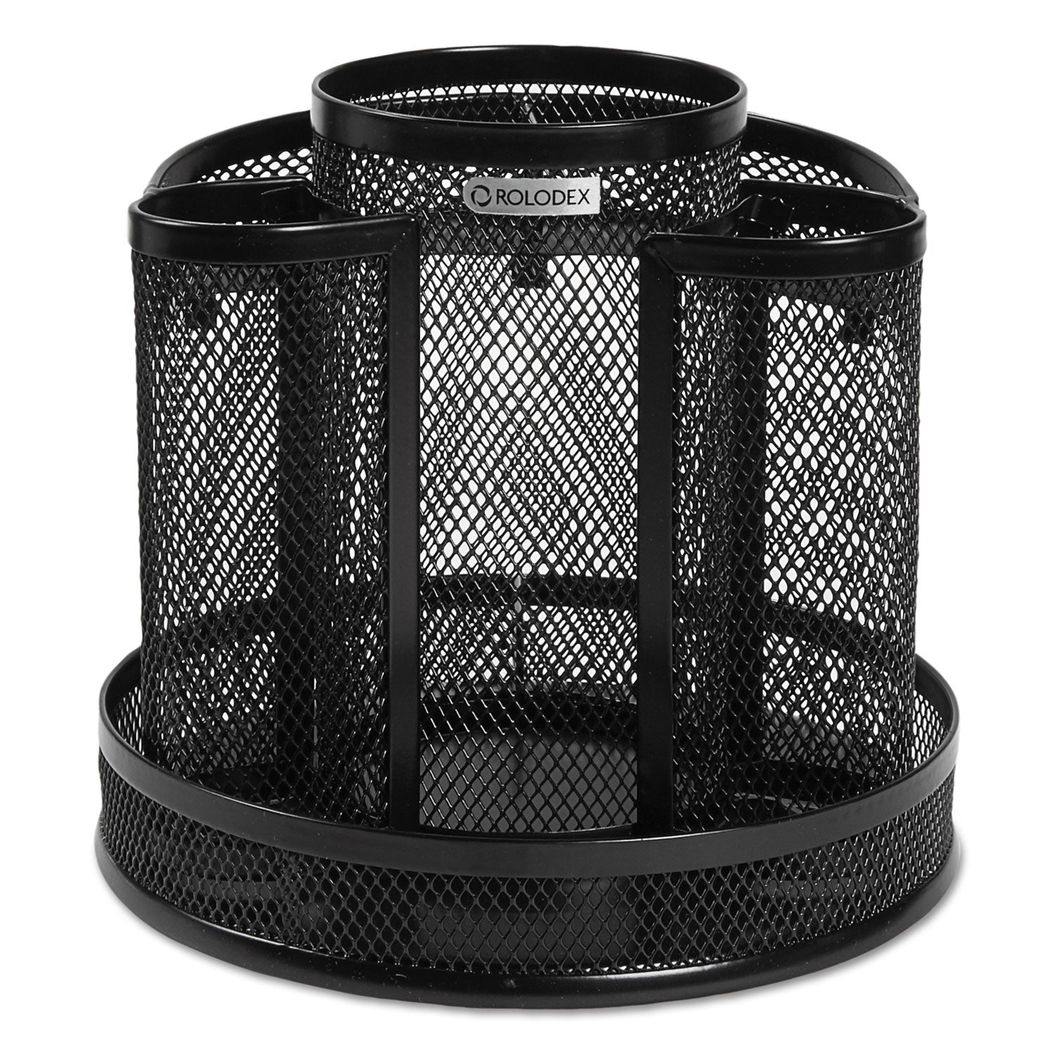 8 Compartment(s) - 6.5" Height - Rotate - Black - Steel - 1 Each