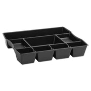 9 Compartment(s) - 2.50" Height x 11.87" Width x 14.87" Depth - Desktop - 70% Recycled - Black - Plastic - 1 Each