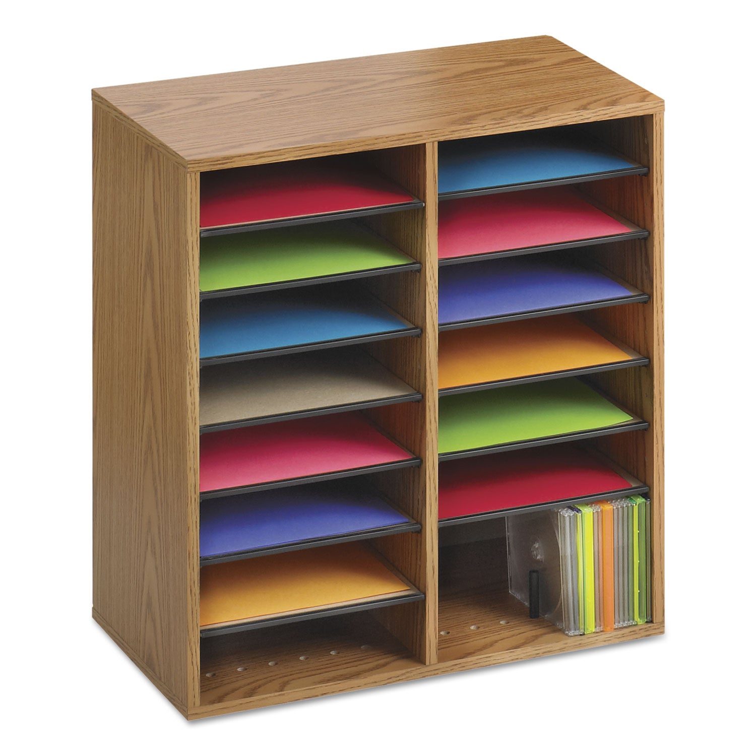 Orgnzr Wood Adj 16 Comp Mok