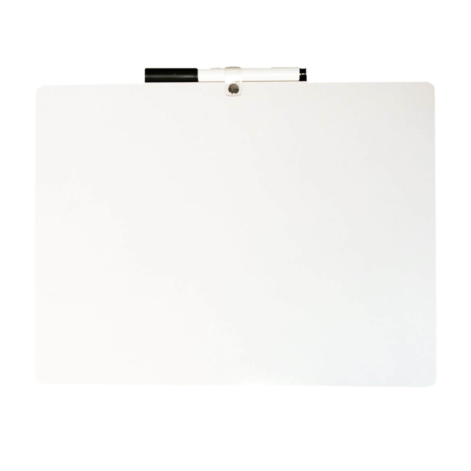 Two-Sided Primary Ruled/Blank Dry Erase Board with Attached Marker, 9" x 12", Single