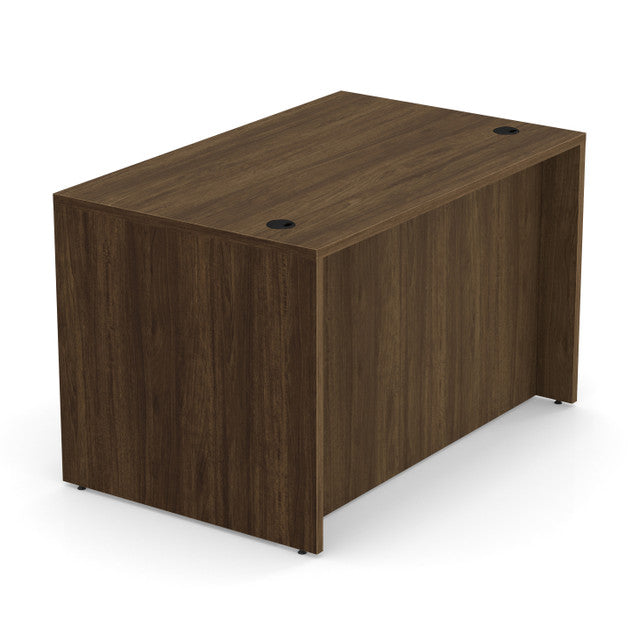 OfficeSource Laminate Desk Shell - 47''W x 30''D - Modern Walnut