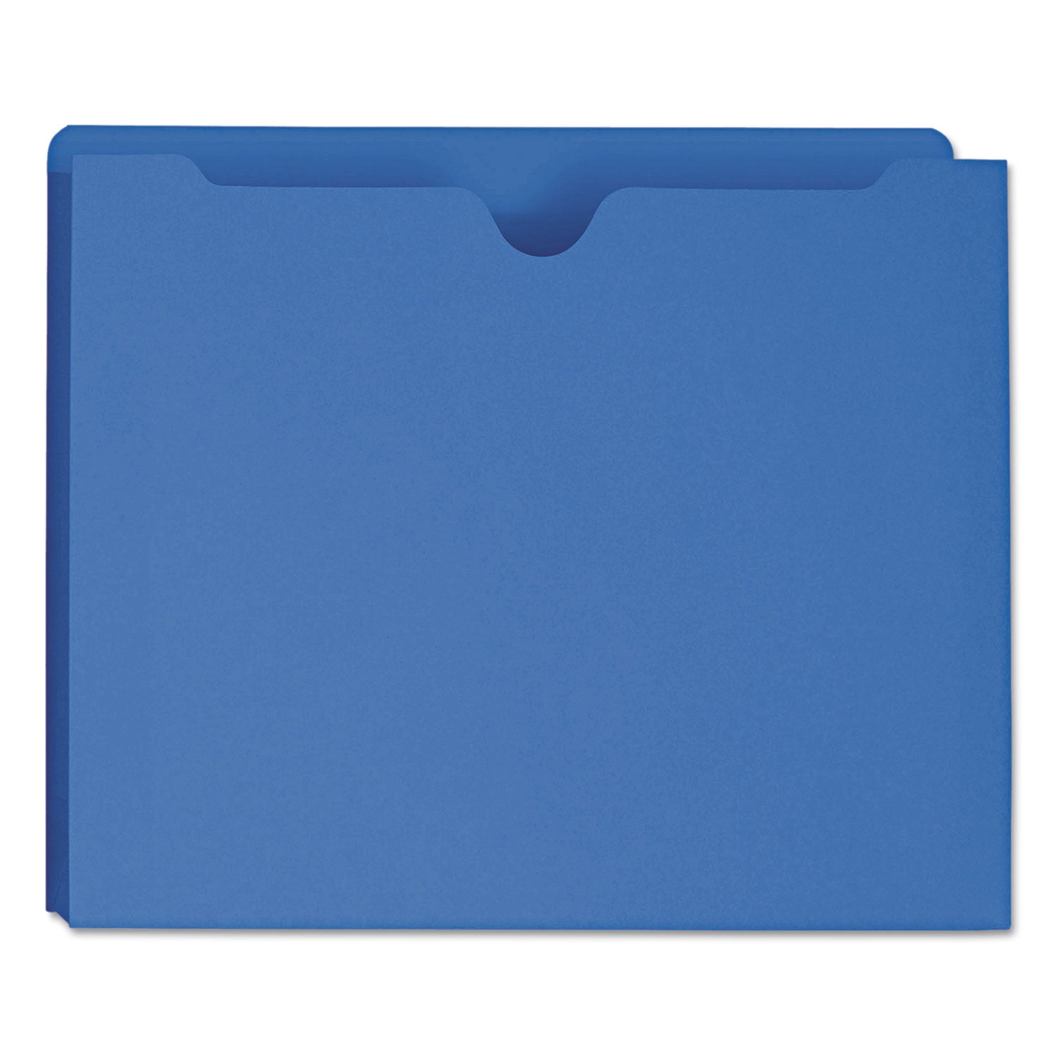 Smead Colored Straight Tab Cut Letter Recycled File Jacket - 8 1/2" x 11" - 2" Expansion - 11 pt. - 2 Plys - Blue - Slip Resistant, Reinforced Tab - 10% Recycled - 50 / Box