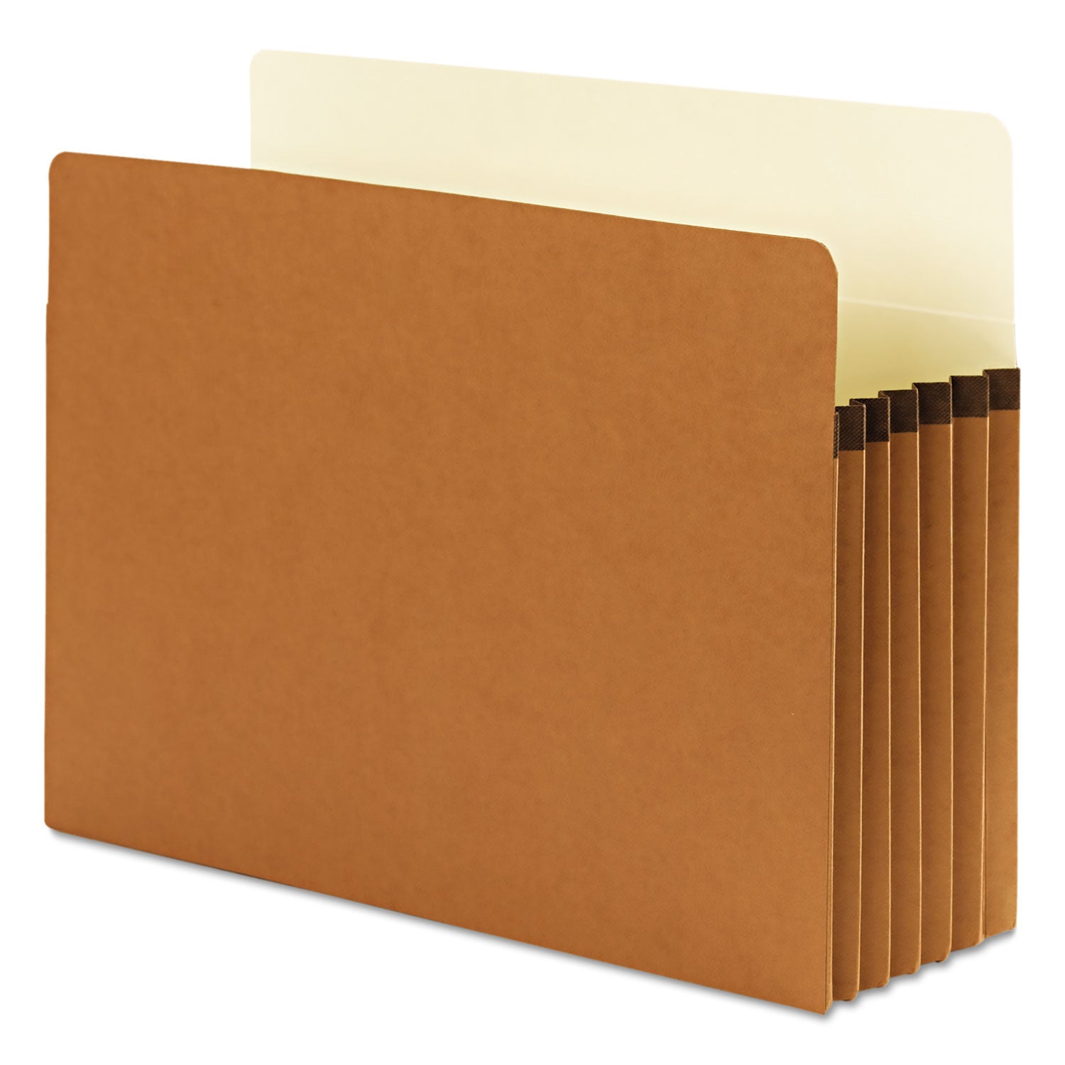 Smead SuperTab Straight Tab Cut Letter Recycled File Pocket - 8 1/2" x 11" - 5 1/4" Expansion - Redrope - Tear Resistant, Reinforced Gusset - 30% Recycled - 10 / Box