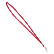 Deluxe Lanyard with J-Hook, Red, Box of 24
