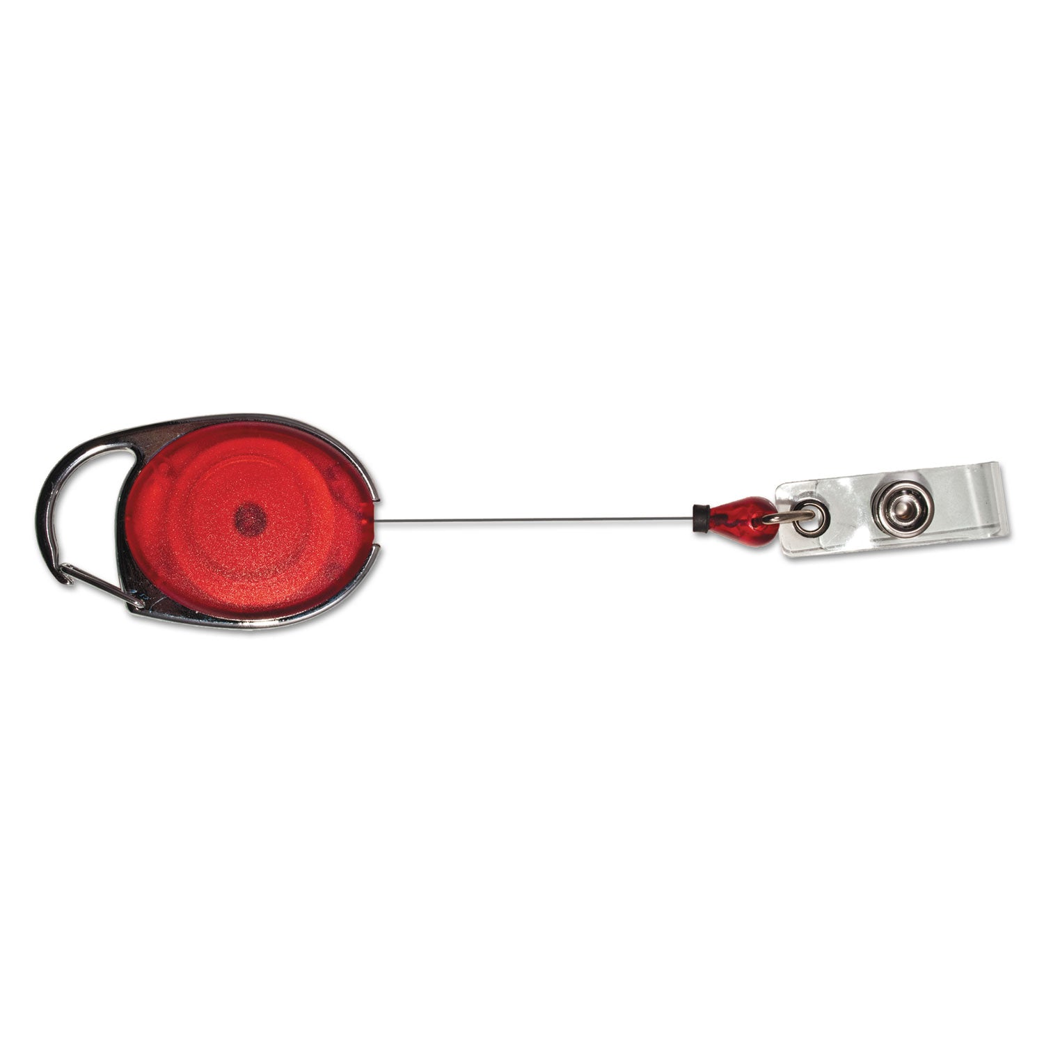 Retractable Carabiner Style Badge Reels with Badge Strap, Assorted, Pack of 20