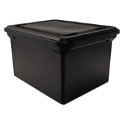 File Tote with Lid, Black