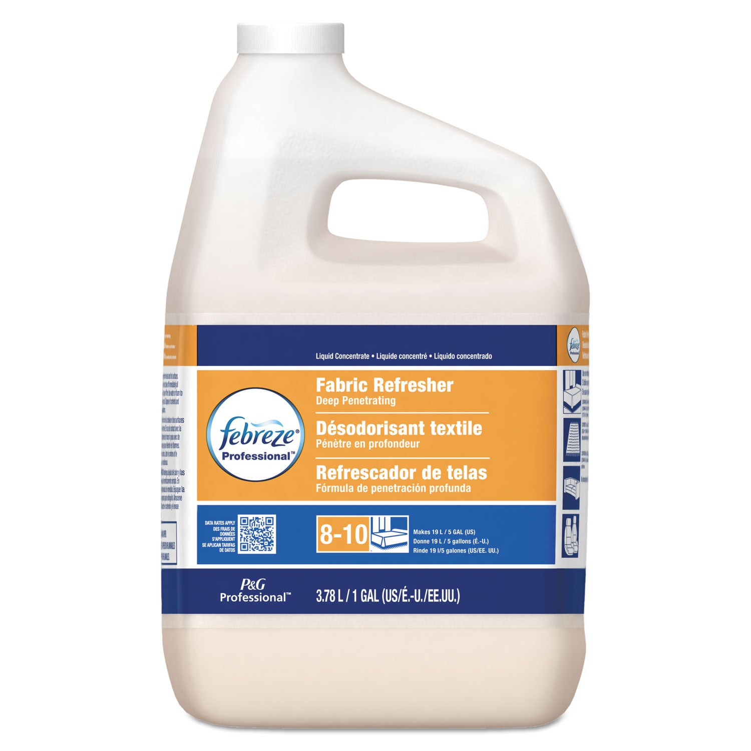 128 fl oz (4 quart) - Fresh Scent - Pleasant Scent - Blue, White - 1 Carton