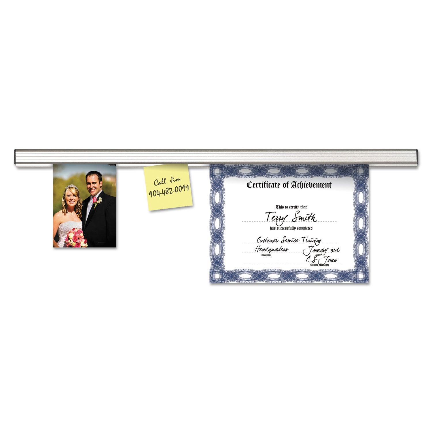 Display Rail, 2 Feet, Satin, Personal Size