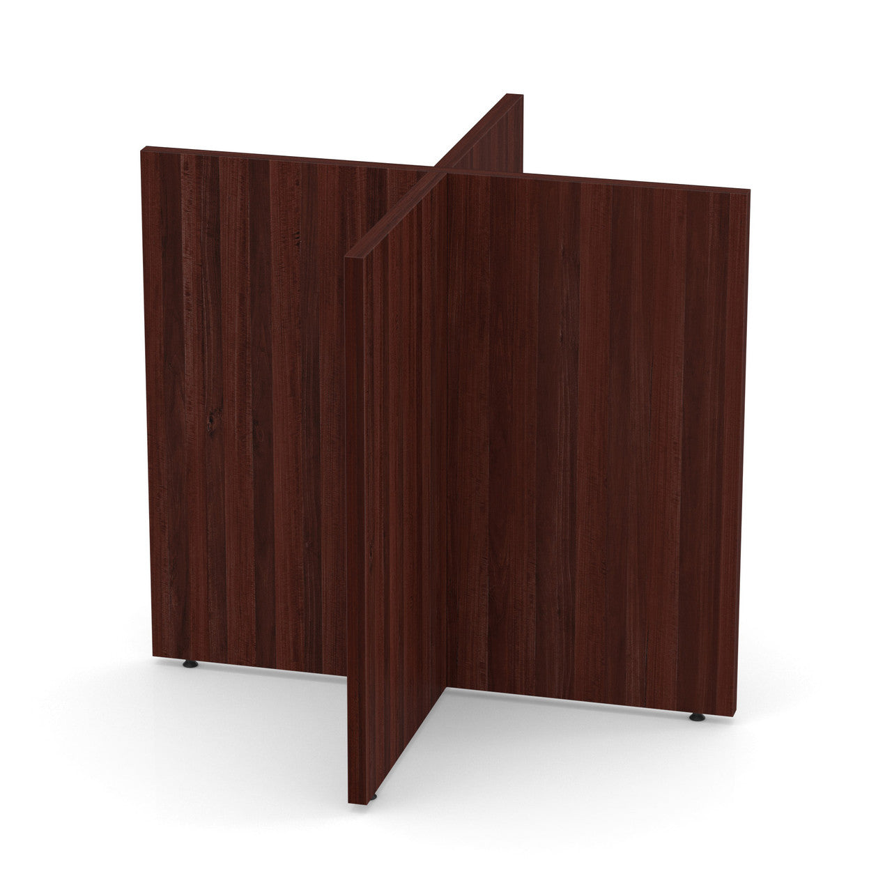 OfficeSource Conference/Multi-Purpose Tables X Base For 48" Round Top - Mahogany