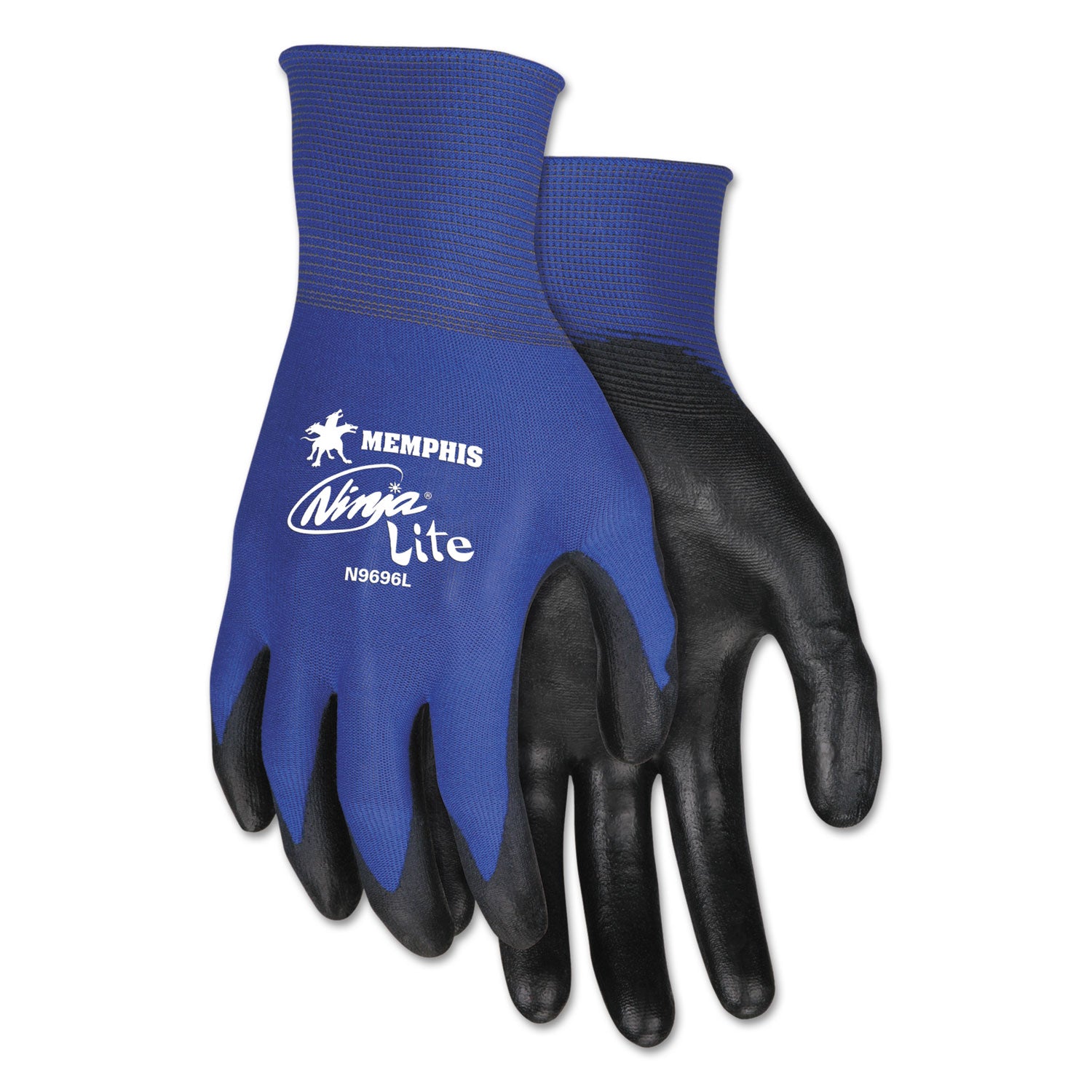 Ultra Tech TaCartonile Dexterity Work Gloves, Blue/Black, Small, Dozen