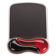 1" Height x 7.25" Width x 9.50" Depth - Red, Black - Gel - Slip Resistant - 1 Each