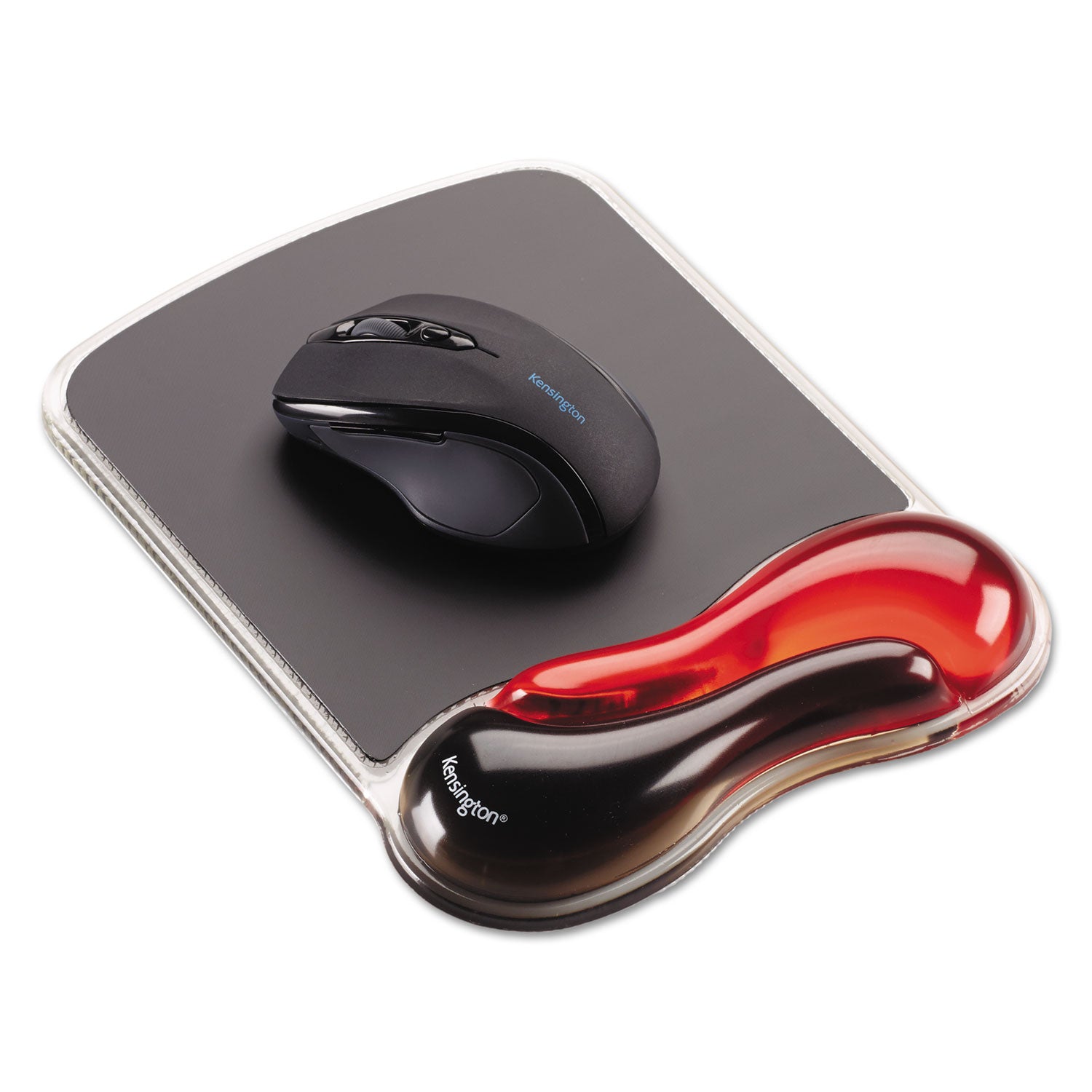 1" Height x 7.25" Width x 9.50" Depth - Red, Black - Gel - Slip Resistant - 1 Each