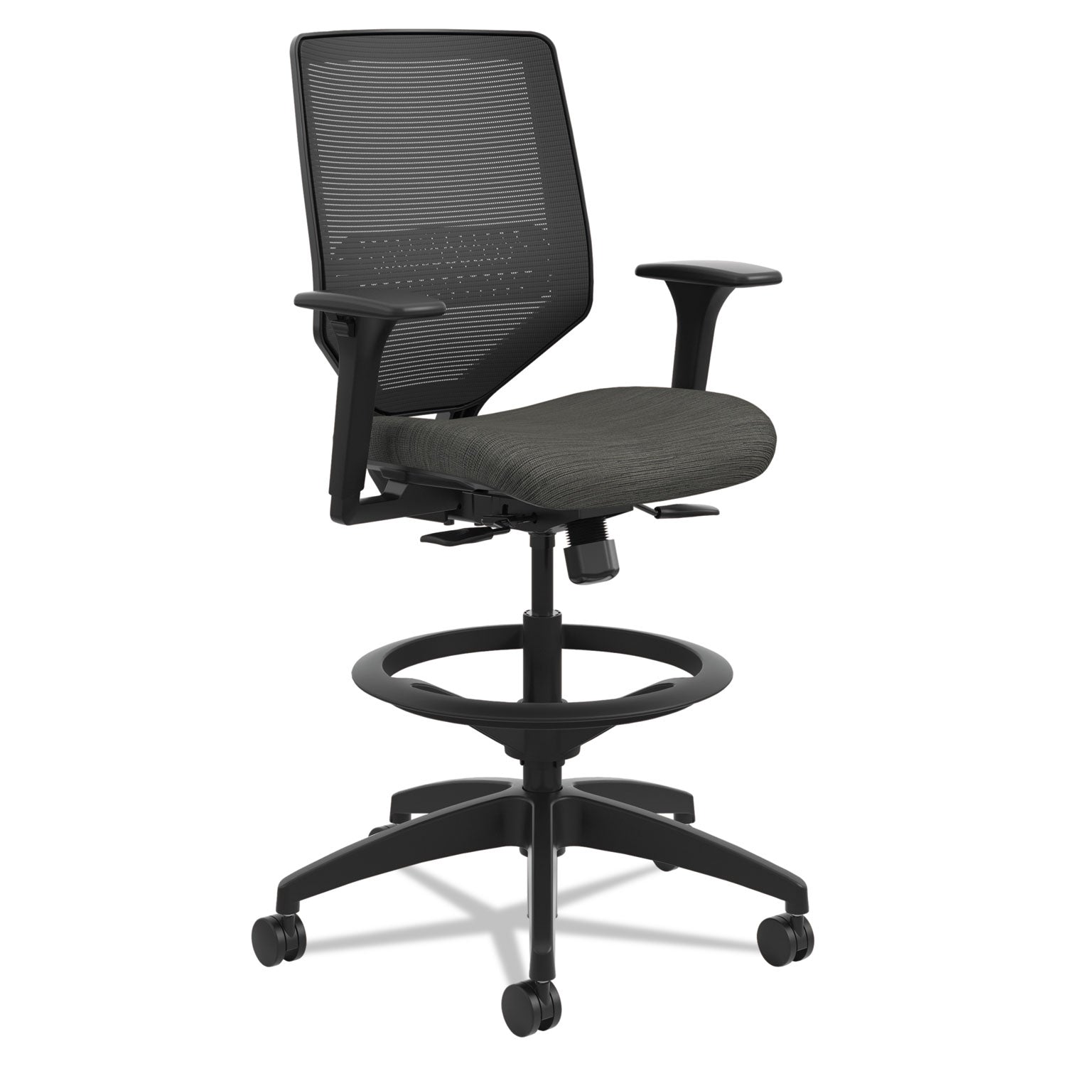 Ink Seat Color - Foam Seat Material - Black Back Color - Mesh Back Material - Black Frame Color - Mid Back - 5-star Base - Armrest - 1 Each
