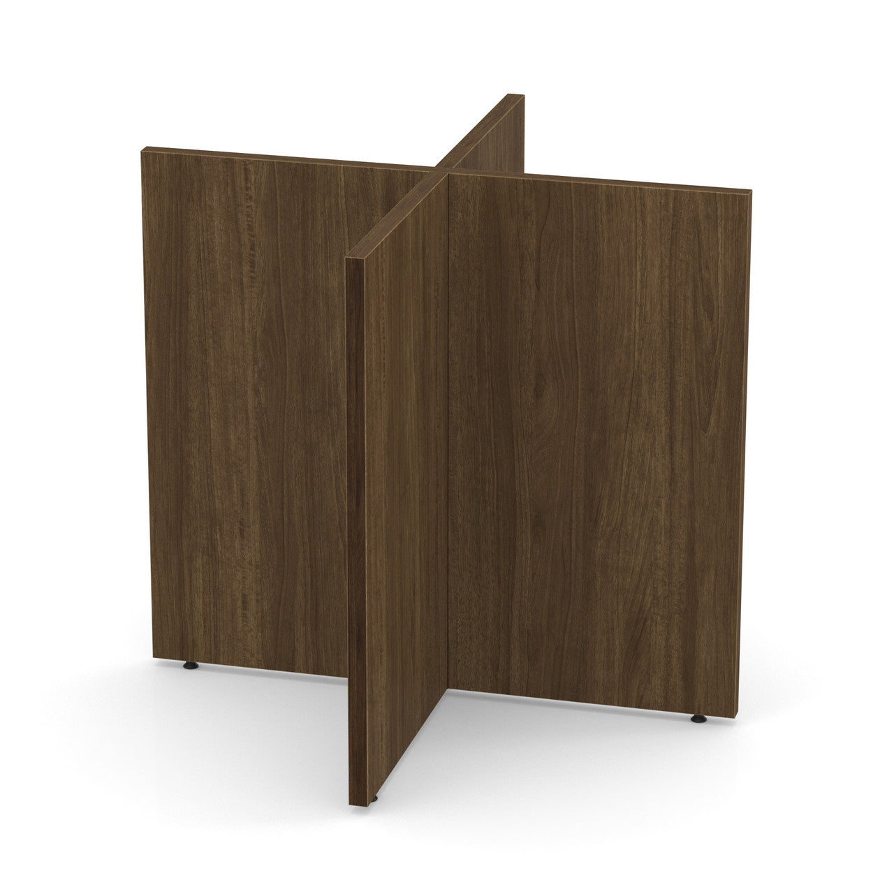 OfficeSource Conference/Multi-Purpose Tables X Base For 48" Round Top - Modern Walnut